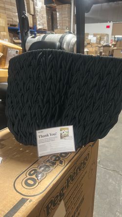 Black Braided Rope Tote Bag