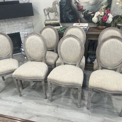 French Chic Country Dinning Dinner Chairs 