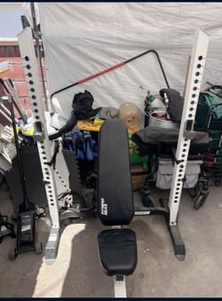 Multi Workout Rack With Bench  Like New  