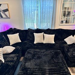 Black Corduroy Couch