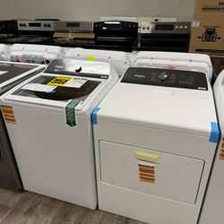 Whirlpool brand new washer and dryer set electric with warranty