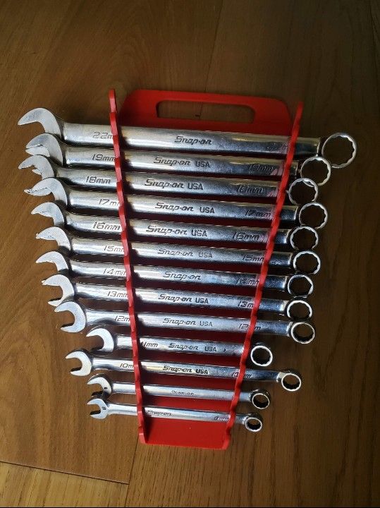 Snap-on 12pc Metric Flank Wrench Set, 8-19mm
