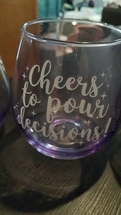 Stemless wine glasses