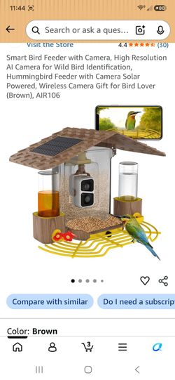 Smart Bird Feeder with Camera Brand New (Price Is Firm)