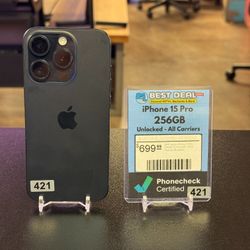 iPhone 15 Pro 256GB - Unlocked - Blue Titanium - Excellent Condition
