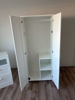 White 2 door Wardrobe