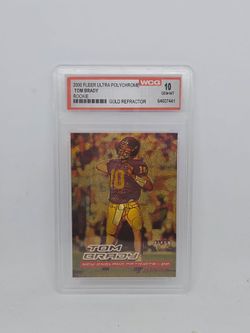 2000 Fleer Ultra Polychrome Gold Refractor Tom Brady RC Rookie WCG Gem-Mint 10