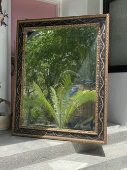 Hand painted French mirror about 5 feet tall