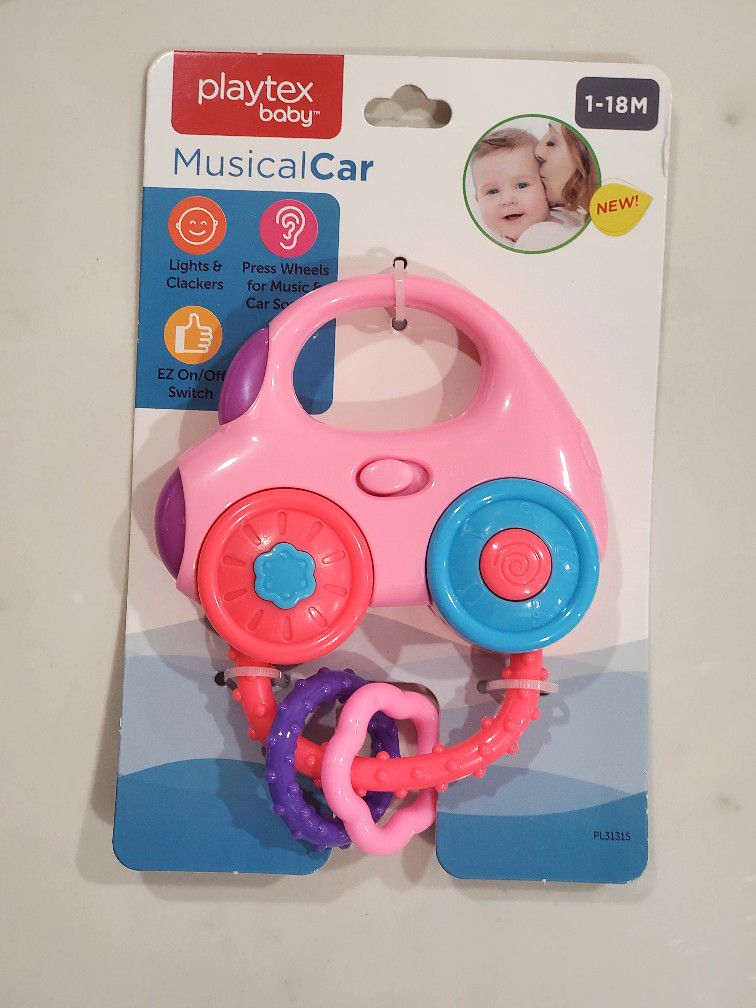 Playtex Baby Musical Car - pink/multi, one size Age 0-18M

Brand Playtex
Manufacturer Playtex
playtex baby Musical Car NEW!
Lights & Clackers Press Wh