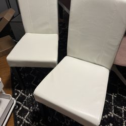 Two Parsons Chairs Like New 