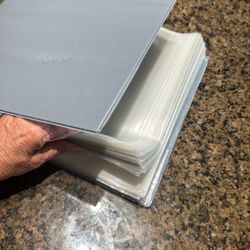 Binder full of sheet protectors
