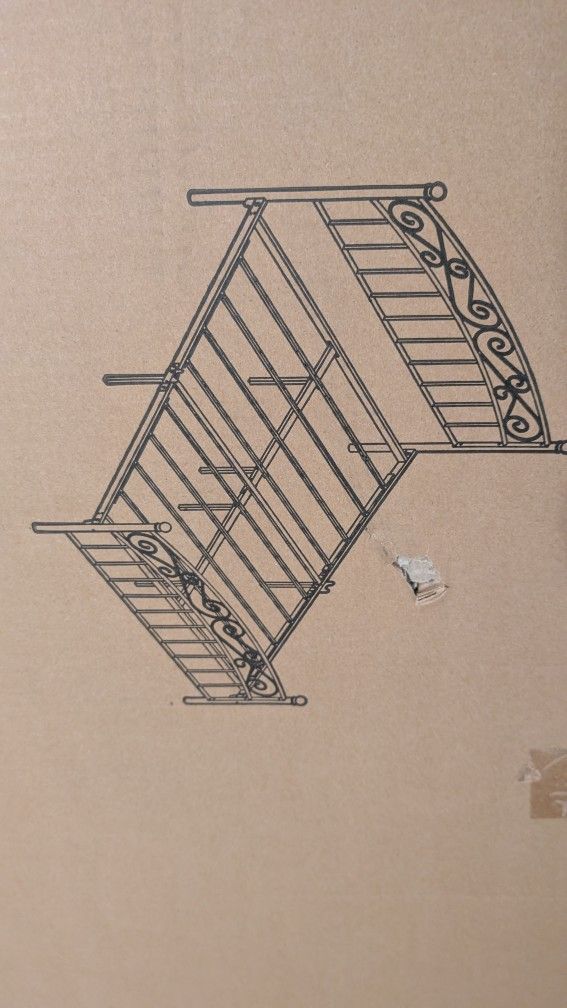 Twin Size Wrought Iron Black Bed Frame