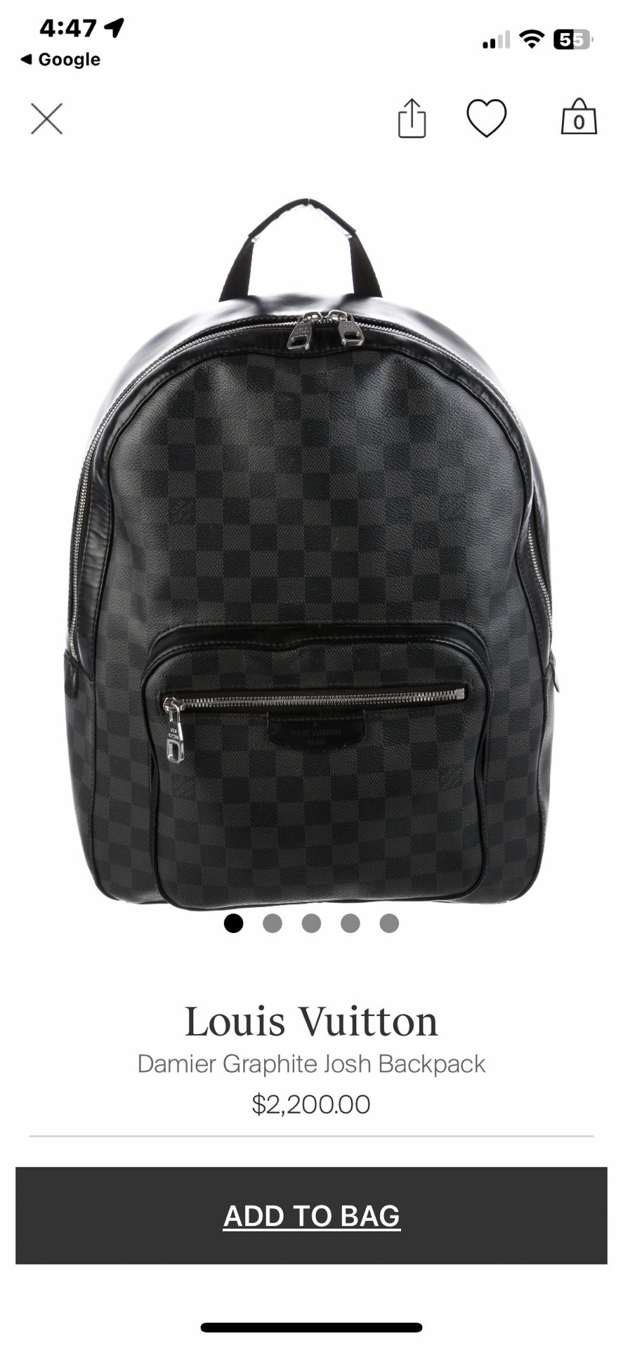Louis Vuitton Backpack (original) With Receipt