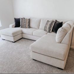 Storm Huge Comfy U Shape Sectional(Sofa,RAF&LAFChaise) 🌸 On Display 🏠Fastest Delivery 