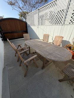 Teak table and chairs