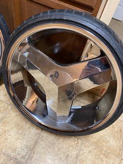 24” bzo blade single rim with tire and cap