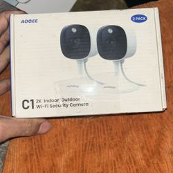2 Pack. Corded WiFi Connection Security Camera