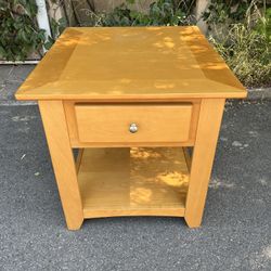 Modern Maple Wood Coffee Table  & End Table