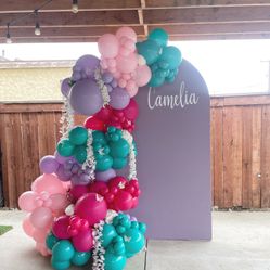 Encanto Birthday Backdrop And Balloons 