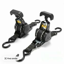 Retractable Ratchet Straps, - 1 Inch x 10 Feet (1,209lb Break Strength)