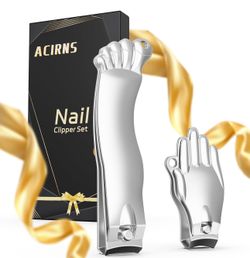 Premium nail clipper set with ergonomic design keychain set of 2 