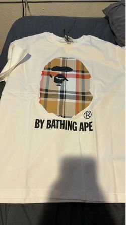 White Burberry/Bape shirt size large