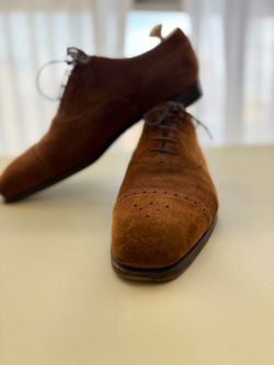 Edward Green Premium Suede Dress Shoes (With Shoe Trees)