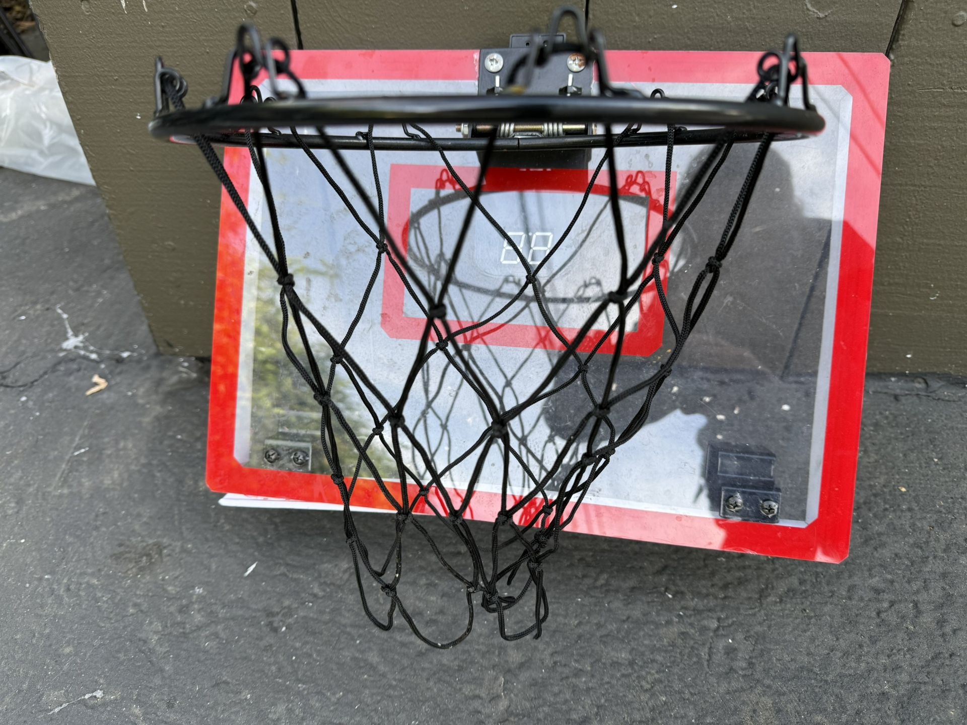 Portable fence-mounted mini basketball hoop with net. for Sale in ...