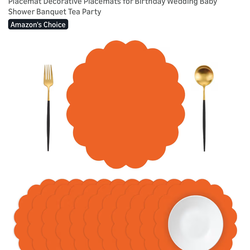 Orange placemats