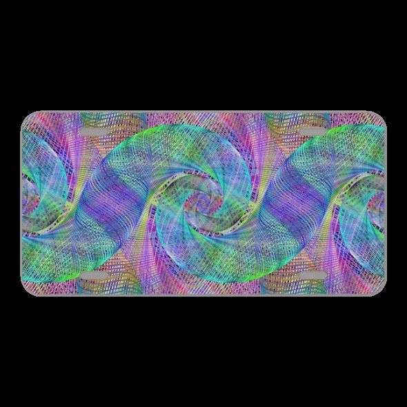 License Plate Novelty Car Front Spiral Spiral Pattern Swirl Pattern