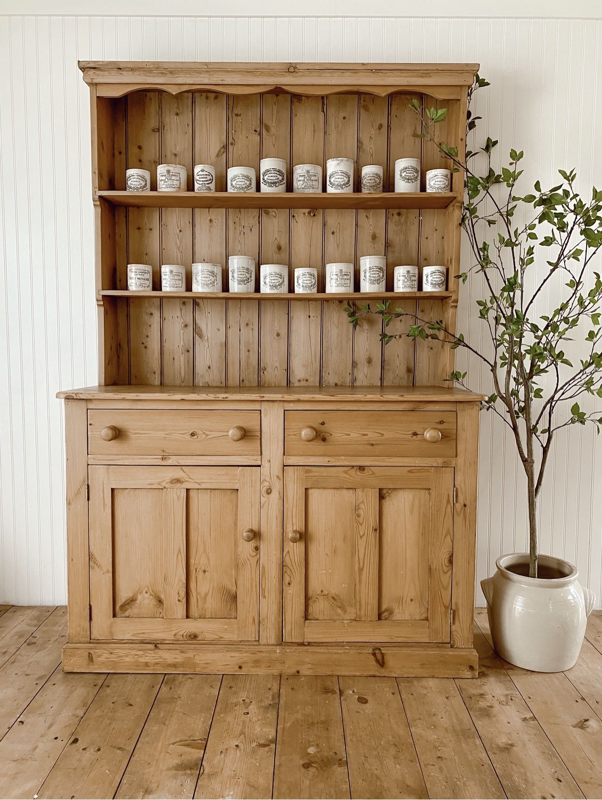 Antique Pine Hutch Imported From Europe
