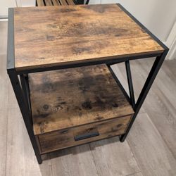 Nightstand, Side Table With Storage