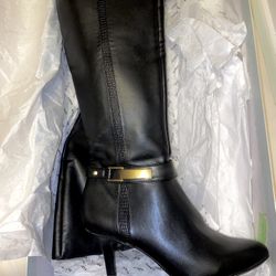 ALFANI Black Knee High Heel BADDIE BOOTS ! SIZE 6