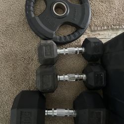Weights (50, 25, 20, 15)lbs