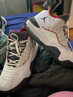 Air Jordan High-Top Sneakers White Red Gray