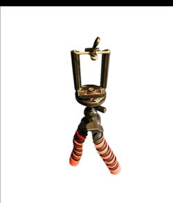 Flexible Mini Tripod with Smartphone Mount (Black & Red)