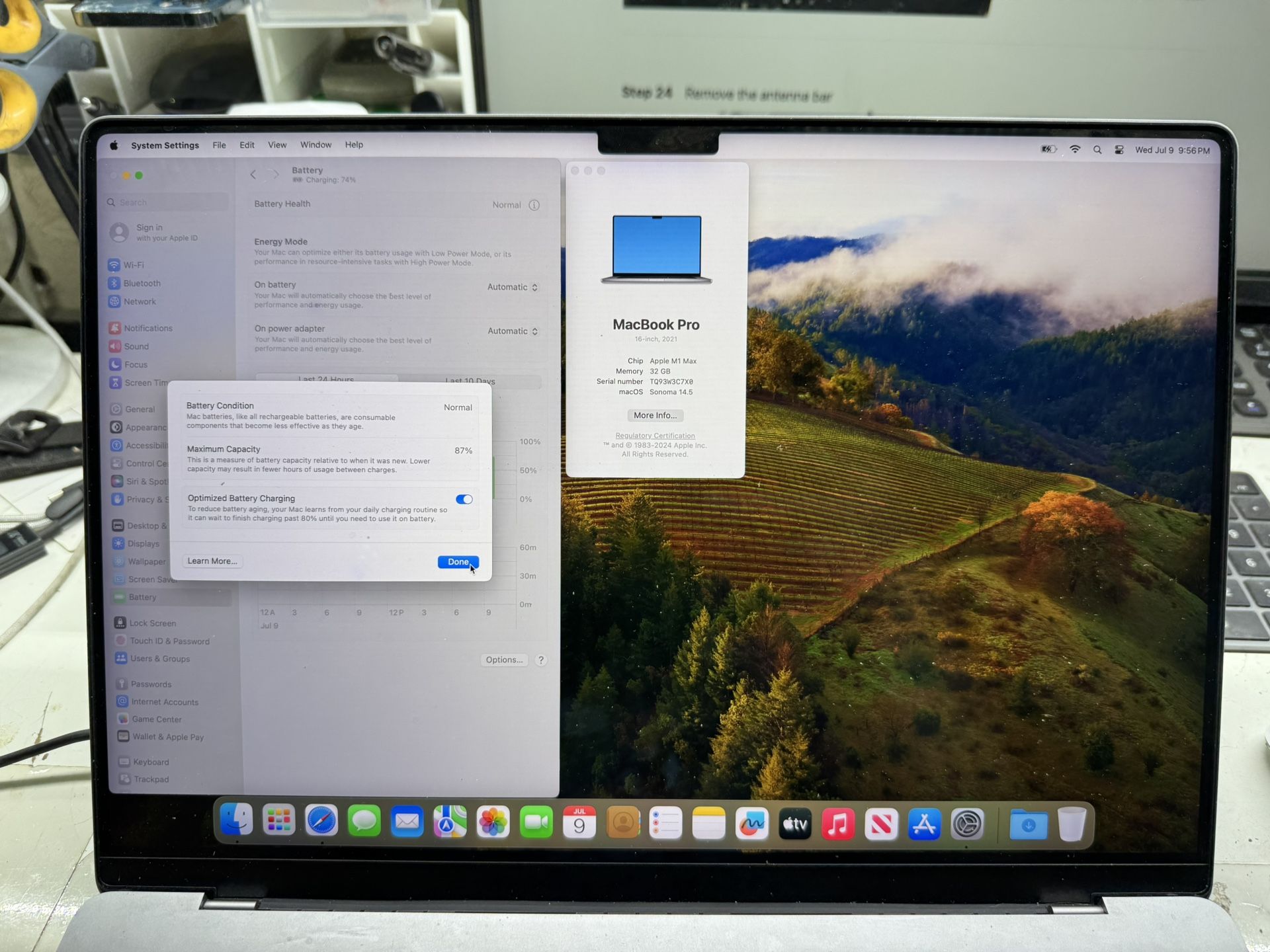 macbook pro 2021 a2485 16” 1tb m1 max