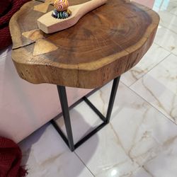 Live Edge End Table