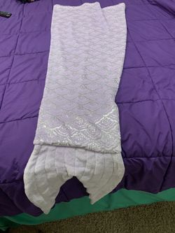 Purple Mermaid Tail Blanket
