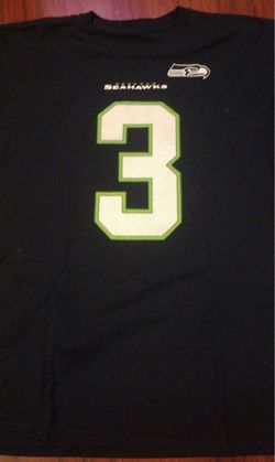 Seattle Seahawks #3 Black NFL T-Shirt size M adults