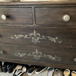 Custom Painted And Knobbed Dresser