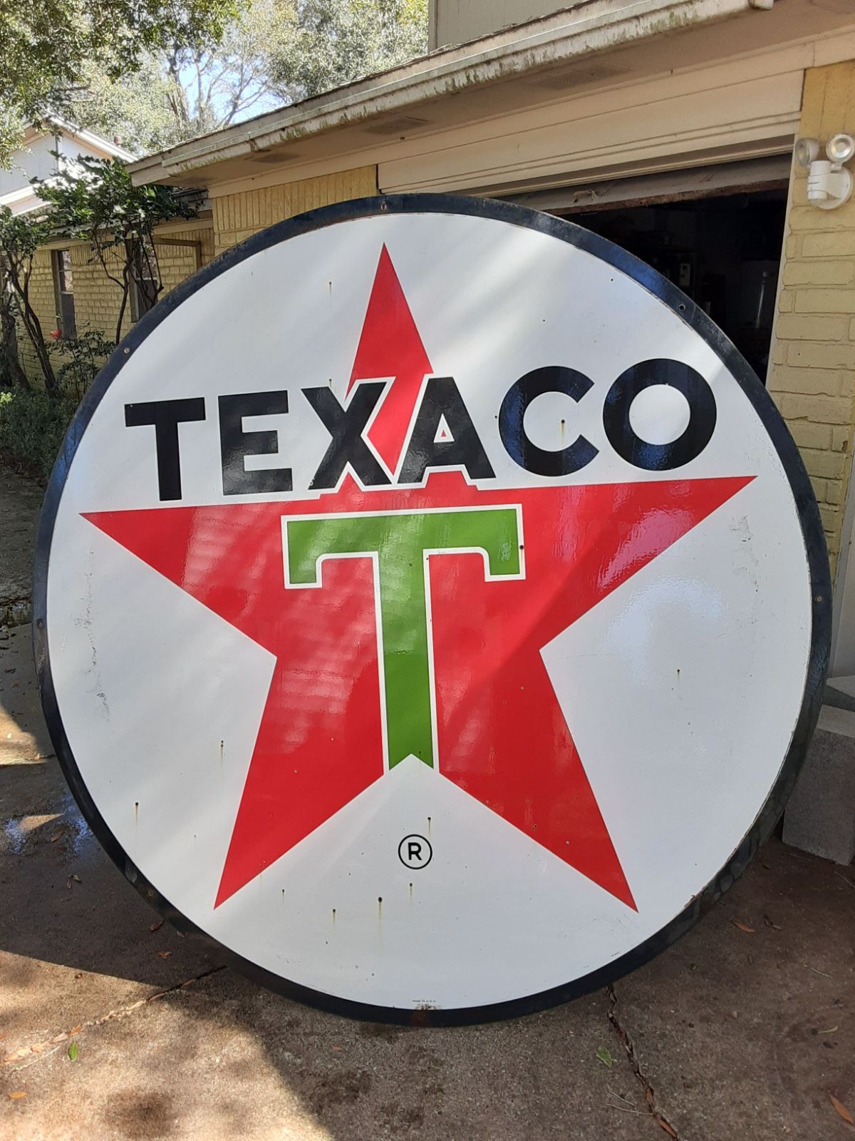 6ft diameter TEXACO Vintage 1960’s Road sign