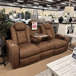 Wolfridge Brindle Power Reclining Sofa 🌲$10 Down Payment Finance 👍🏼New 