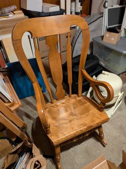 Wooden rocking chair