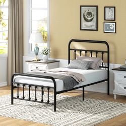 Twin Sized Bed Frame & Mattress 