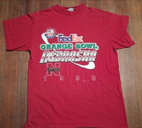 Vintage Tultex 1998 Nebraska Huskers FedEx Orange Bowl T-Shirt