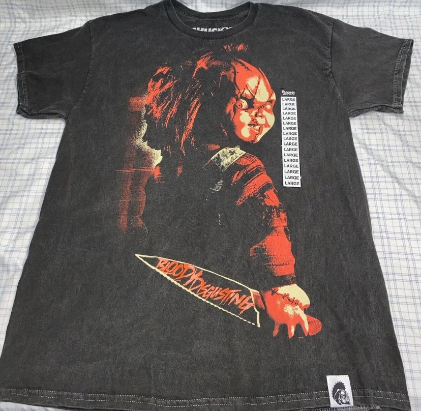 Chucky X Bloody Disgusting movie promo T-shirt size Large & Medium