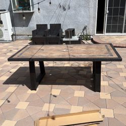 80" Ceramic Tile Dining Table (Sirio Brand)