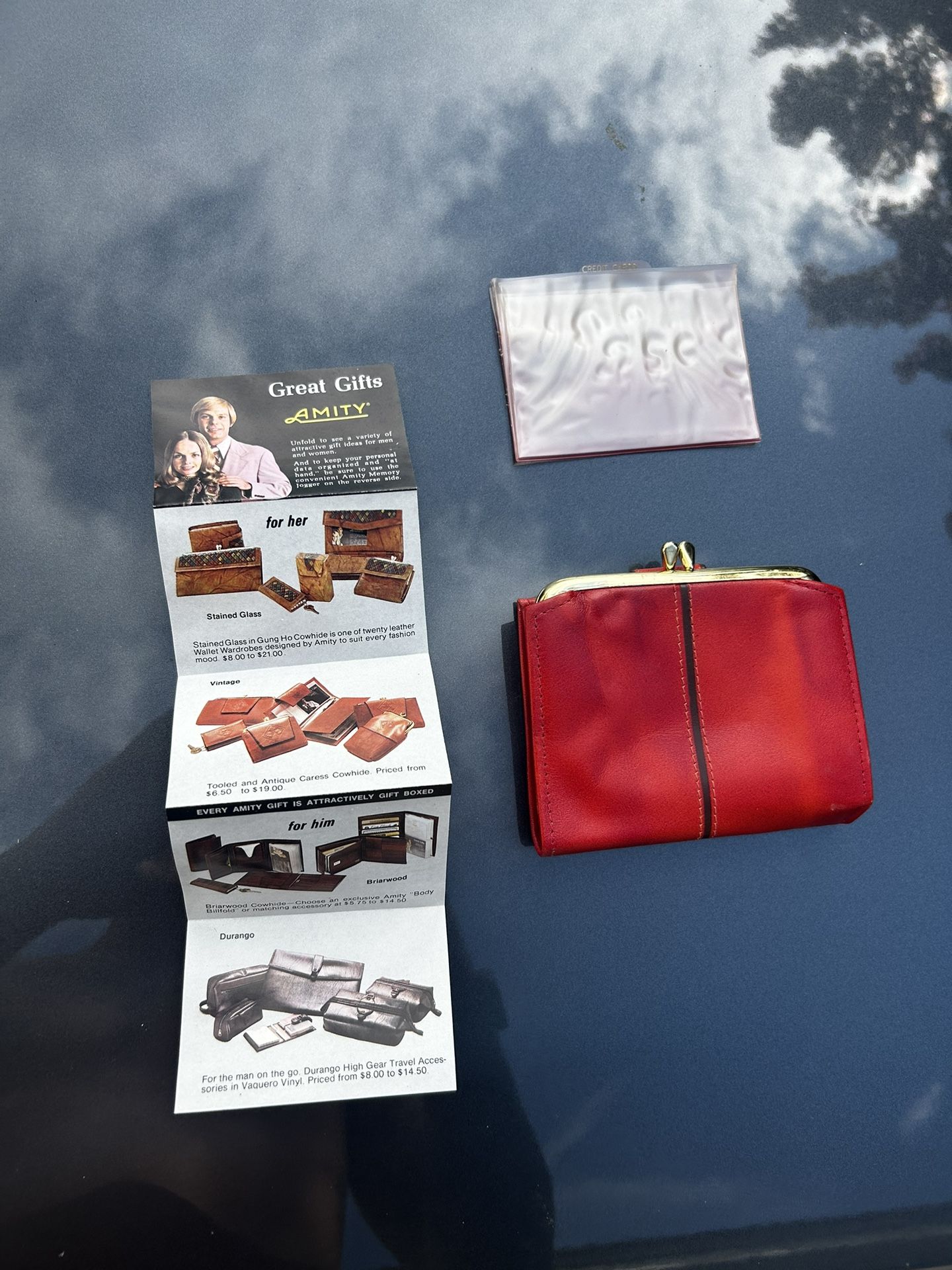Amity Cowhide Leather Bright Red Women's Wallet Coin Purse