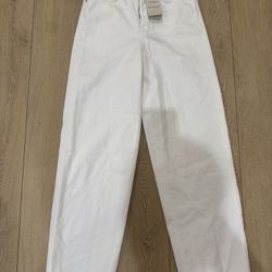 Dorothee Schumacher White Denim Attraction Wide Leg Pants Size 26/32 NEW w/ Tags
